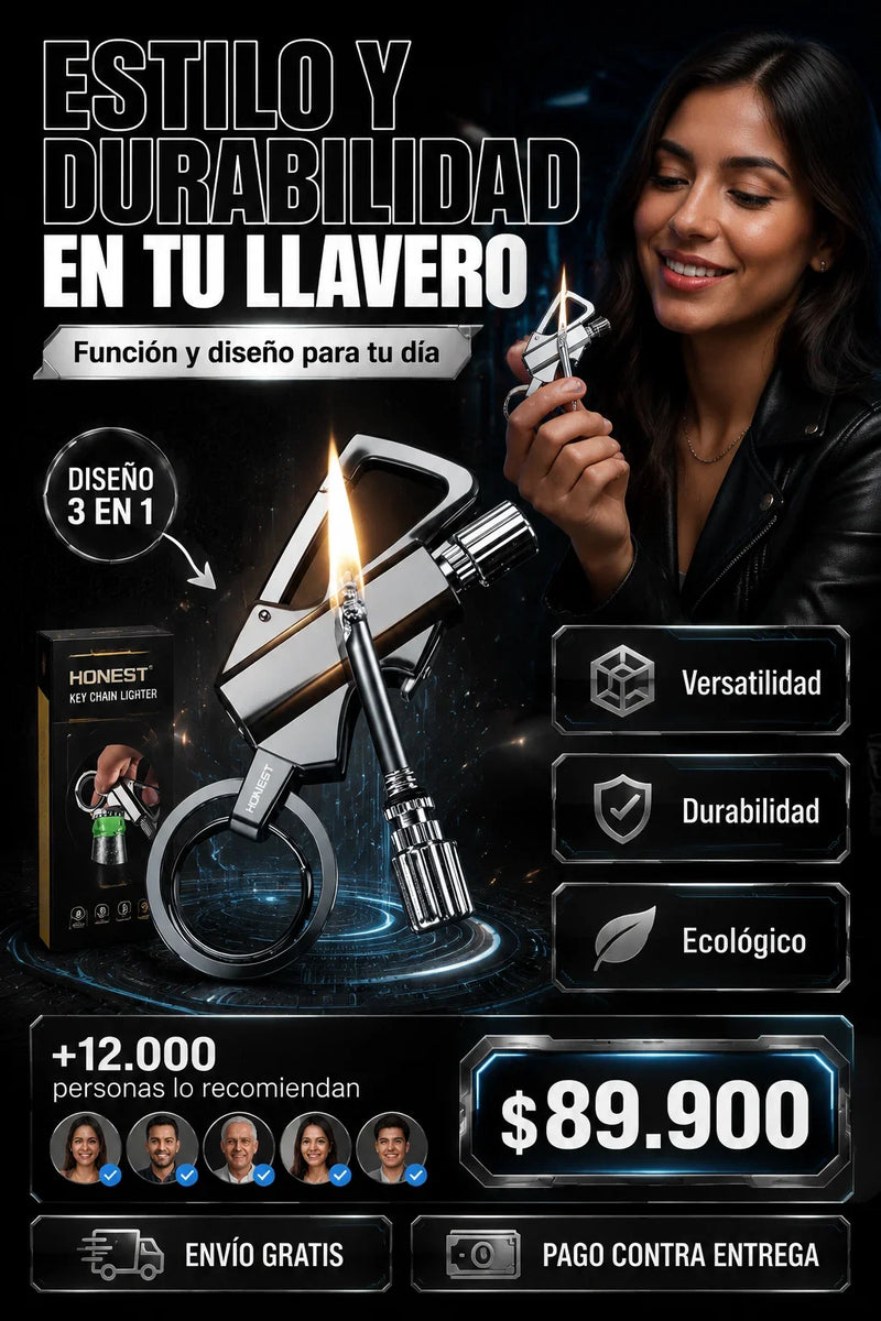 LLAVERO ENCENDEDOR 3 EN 1